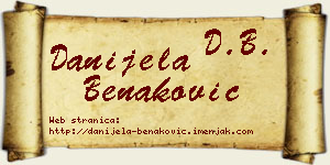 Danijela Benaković vizit kartica